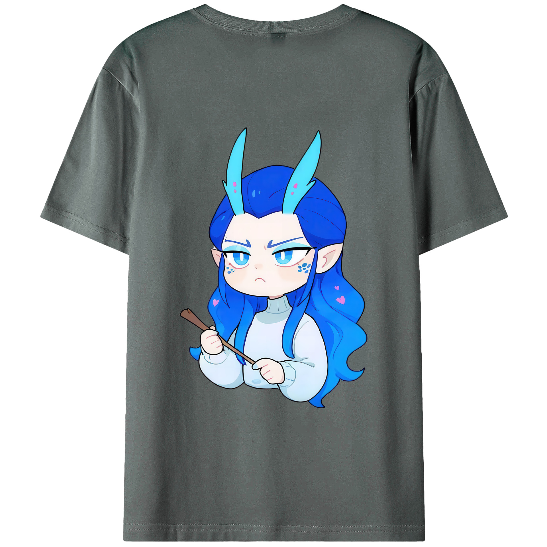 （画像用） Ne Zha 2 ナタ 魔童の大暴れ 綿100％半袖Tシャツ（背面プリント）